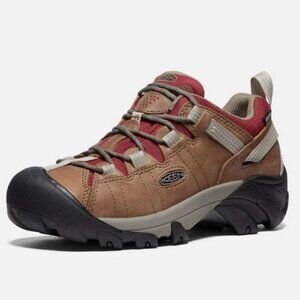 NEW Keen Womens Targhee 2 Low Height Waterproof Hiking Shoe Sz 7 Safari merlot